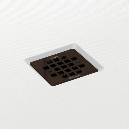 B3Square 4842 Acrylic Alcove Shower Base in White with Anti-slip Bottom with Center Drain - Plumbing Market