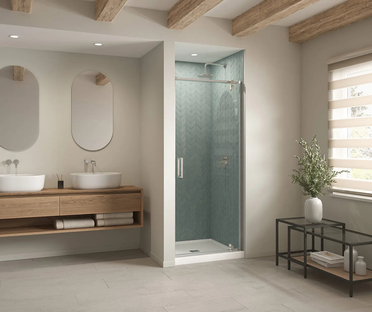 B3X 3636 Acrylic Alcove Shower Base with Center Drain in White - Plumbing Market