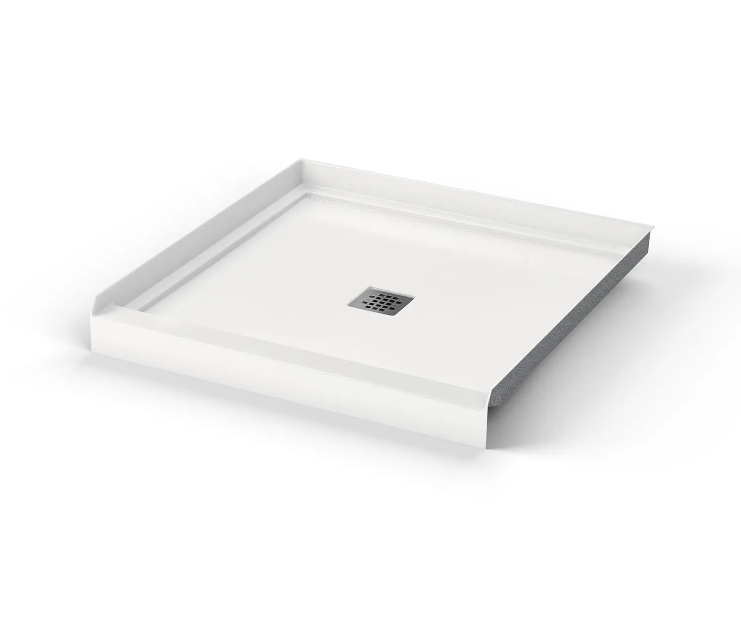 B3X 3636 Acrylic Alcove Shower Base with Center Drain in White - Plumbing Market