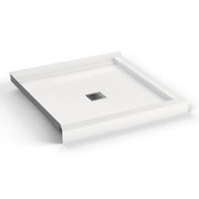 B3X 3636 Acrylic Corner Left or Right Shower Base with Center Drain in White - Plumbing Market