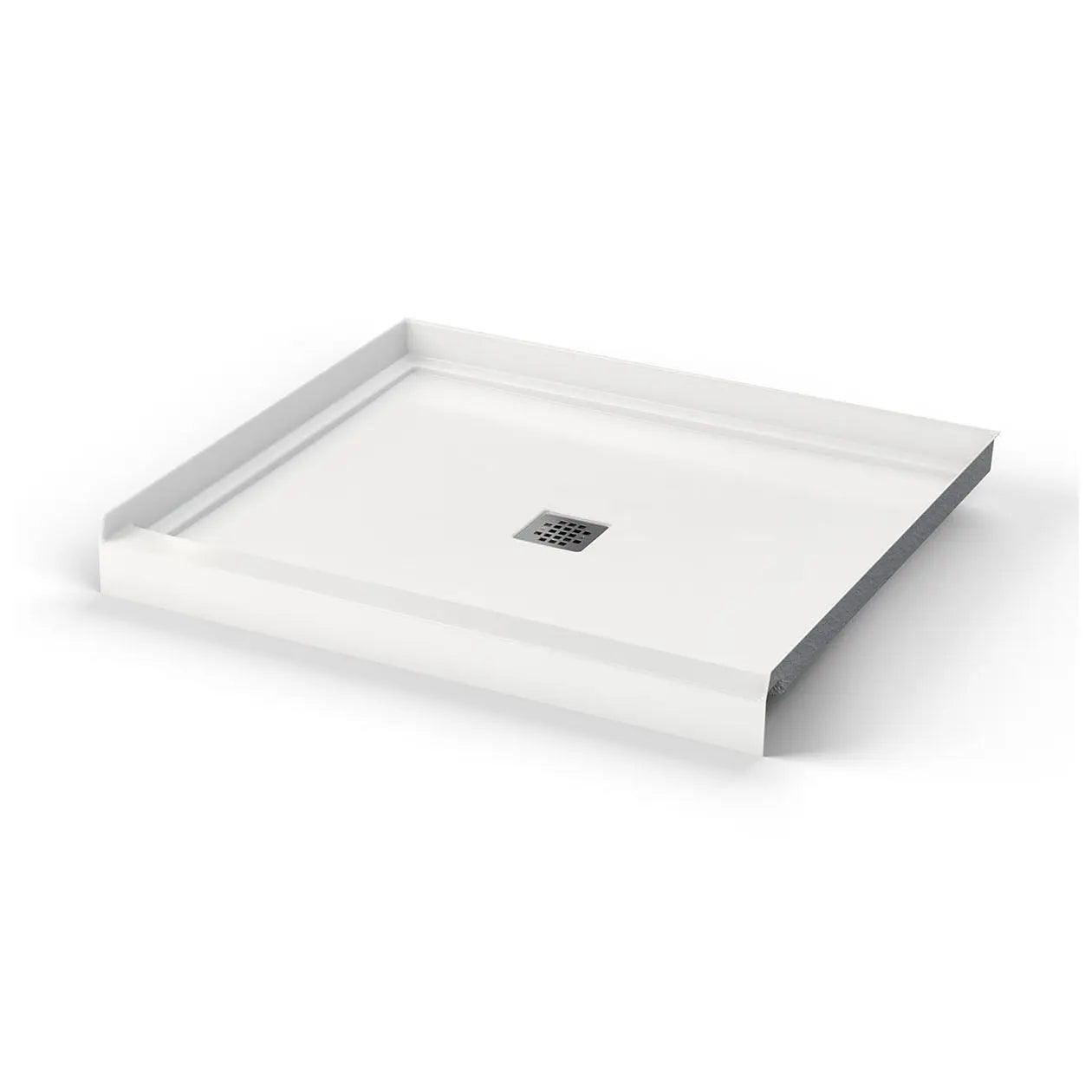 B3X 4236 Acrylic Alcove Shower Base with Center Drain in White - Plumbing Market