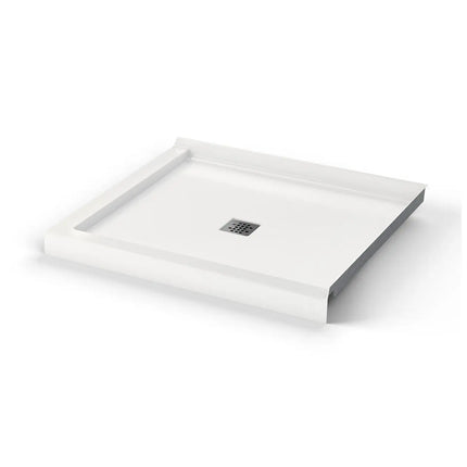 B3X 4236 Acrylic Corner Right Shower Base with Center Drain in White - Plumbing Market