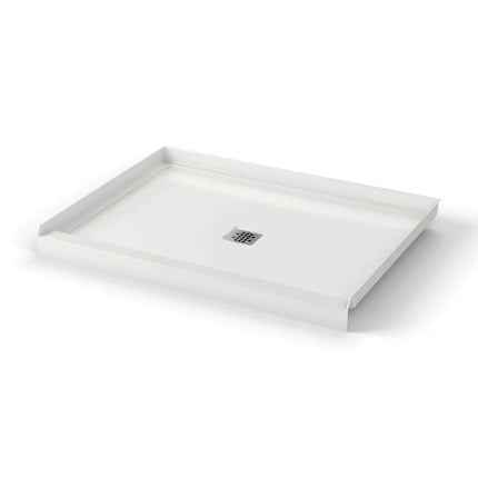 B3X 4836 Acrylic Alcove Shower Base with Center Drain in White - Plumbing Market