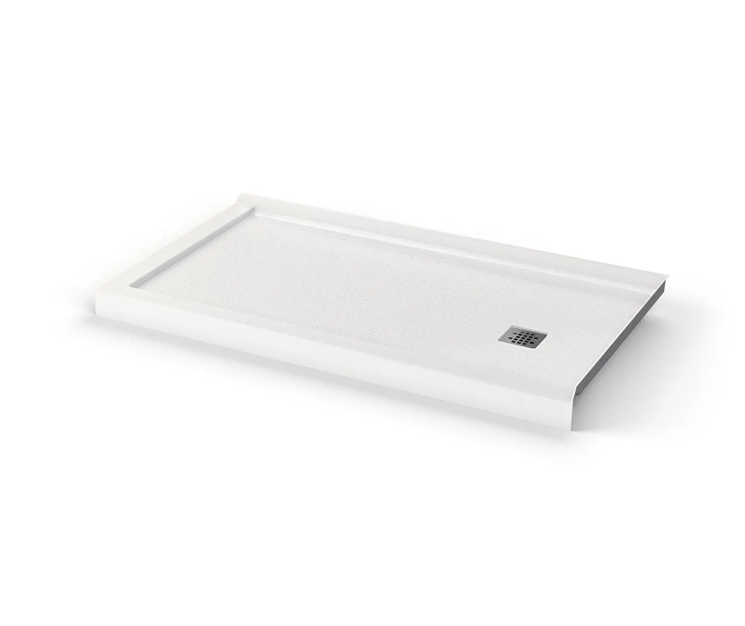 B3X 6032 Acrylic Corner Right Shower Base with Right-Hand Drain in White - Plumbing Market