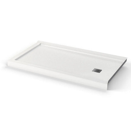B3X 6032 Acrylic Corner Right Shower Base with Right-Hand Drain in White - Plumbing Market