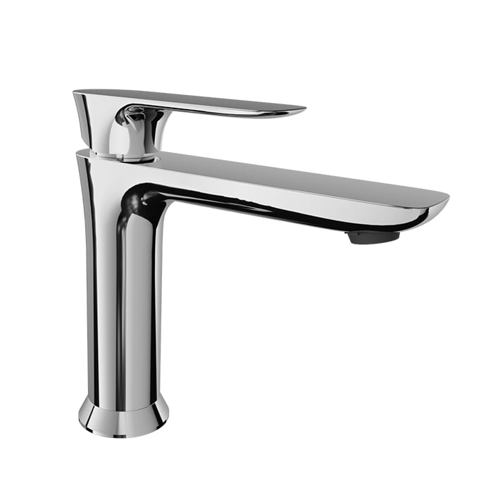 Baril SENS B45 Single-Hole Lavatory Faucet, Drain Not Included B45-1010-00L in Chrome