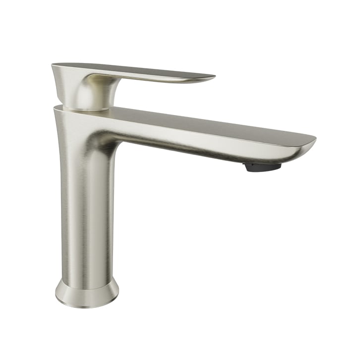 Baril SENS B45 Single-Hole Lavatory Faucet, Drain Included B45-1010-1PL in Brushed Nickel