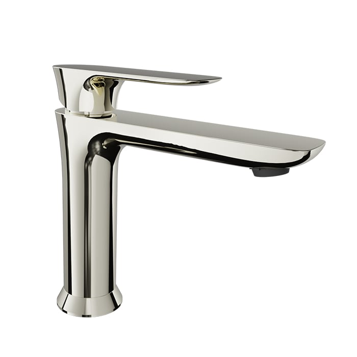 Baril SENS B45 Single-Hole Lavatory Faucet, Drain Included B45-1010-1PL in Polished Nickel