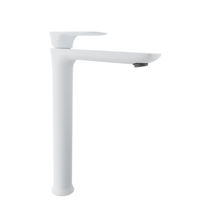 Baril SENS B45 High Single-Hole Lavatory Faucet, Drain Not Included B45-1020-00L in White