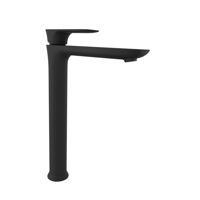 Baril SENS B45 High Single-Hole Lavatory Faucet, Drain Not Included B45-1020-00L in Matte Black