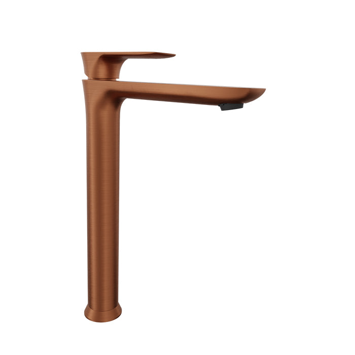 Baril SENS B45 High Single-Hole Lavatory Faucet, Drain Not Included B45-1020-00L in Satin Copper
