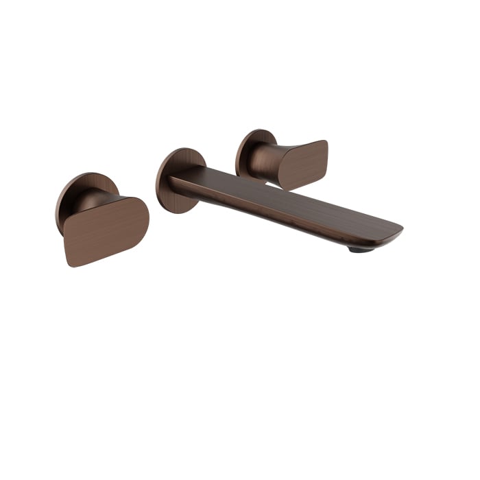 Baril SENS B45 Two Handles Wall-Mounted Lavatory Faucet, Drain Not Included B45-8041-00L in Venetian Bronze