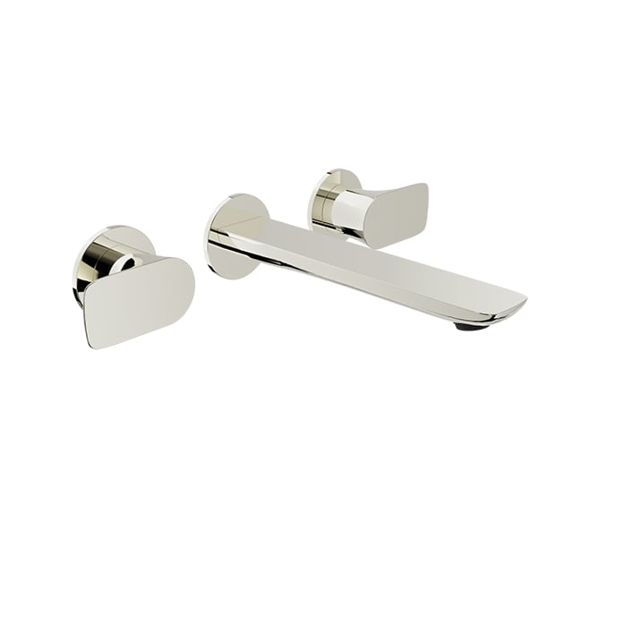 Baril SENS B45 Two Handles Wall-Mounted Lavatory Faucet, Drain Not Included B45-8041-00L in Polished Nickel