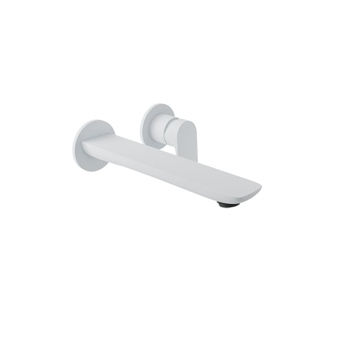 Baril SENS B45 Single Lever Wall-Mounted Lavatory Faucet, Drain Not Included B45-8100-04L in White