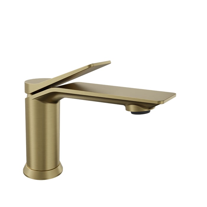 Baril PROFILE B46 Single-Hole Lavatory Faucet, Drain Not Included B46-1010-00L in Satin Brass