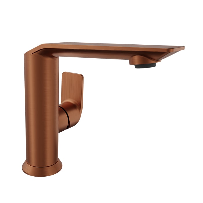 Baril PROFILE B46 Single-Hole Lavatory Faucet, Drain Included B46-1030-1PL in Satin Copper