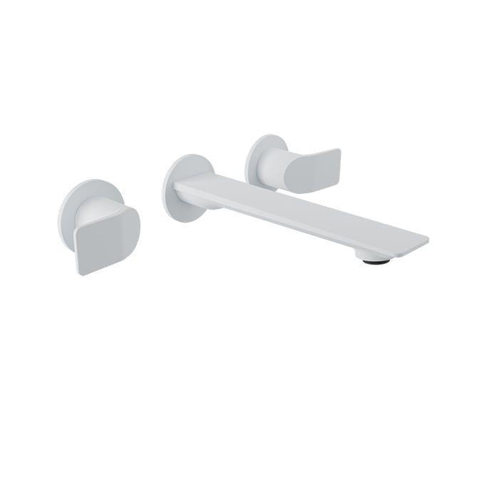 Baril PROFILE B46 Two Handles Wall-Mounted Lavatory Faucet, Drain Not Included B46-8041-00L in White