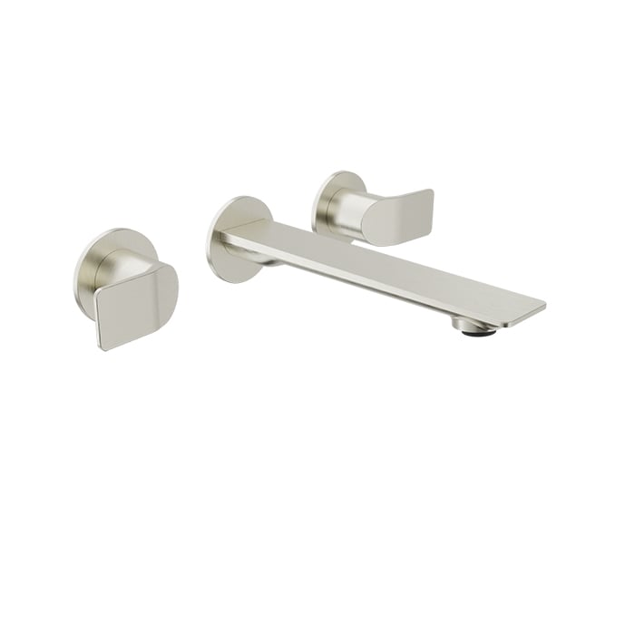 Baril PROFILE B46 Two Handles Wall-Mounted Lavatory Faucet, Drain Not Included B46-8041-00L in Brushed Nickel