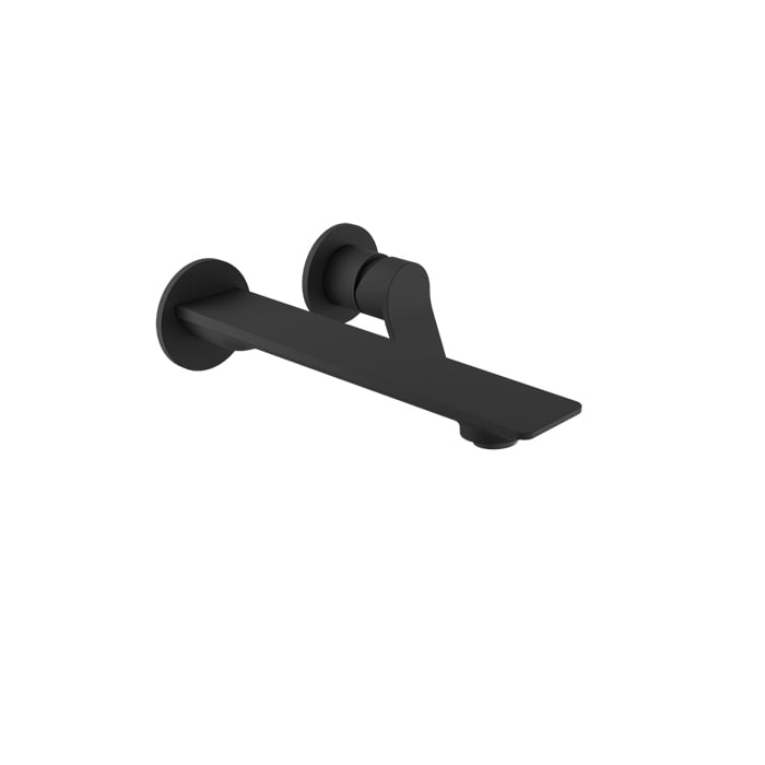 Baril PROFILE B46 Single Lever Wall-Mounted Lavatory Faucet, Drain Not Included B46-8100-04L in Matte Black