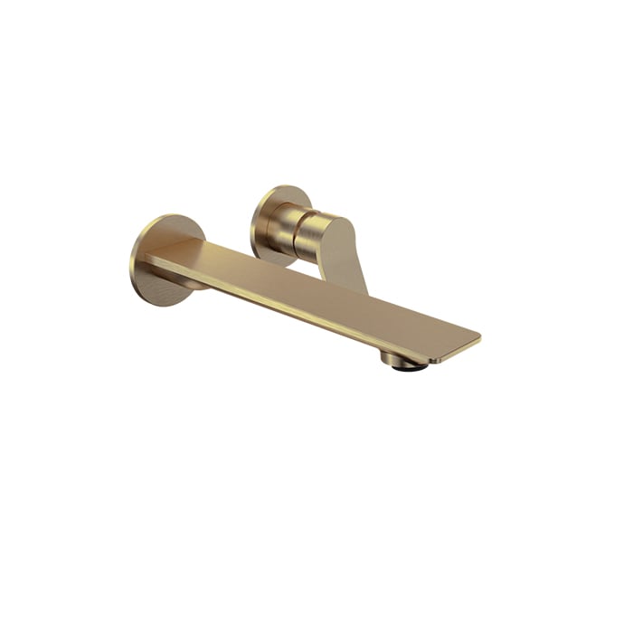 Baril PROFILE B46 Single Lever Wall-Mounted Lavatory Faucet, Drain Not Included B46-8100-04L in Warm Gold