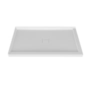 Zitta Magnetic cover cap Shower base 48 x 32, in a corner, wall on the left side, in matte white B4832NRELC5