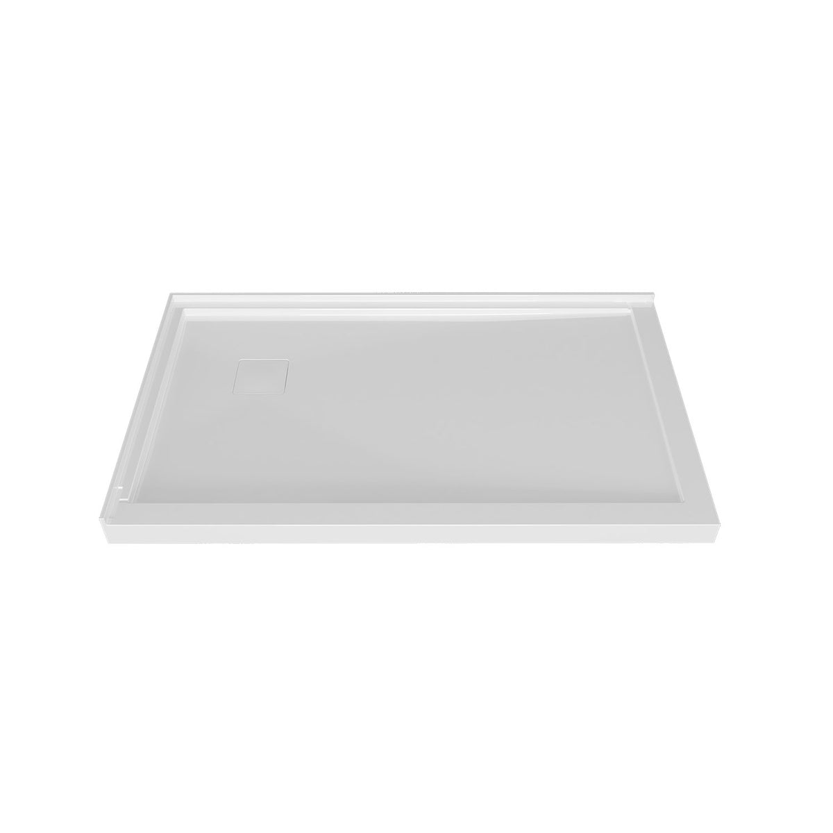 Zitta Magnetic cover cap Shower base 48 x 36, in a corner with drain in a corner, wall on the left side, in matte white B4836NRELL5