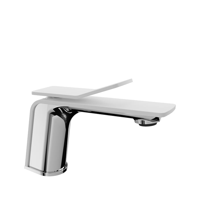 Baril ACCENT B56 Single-Hole Lavatory Faucet, Drain Included B56-1010-1PL in Chrome / White