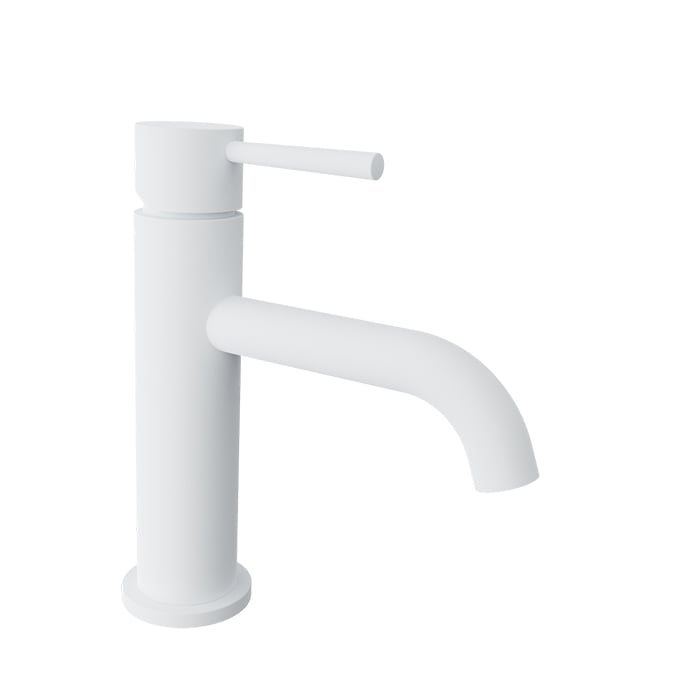 Baril ZIP B66 Single-Hole Lavatory Faucet, Drain Not Included B66-1005-00L in White