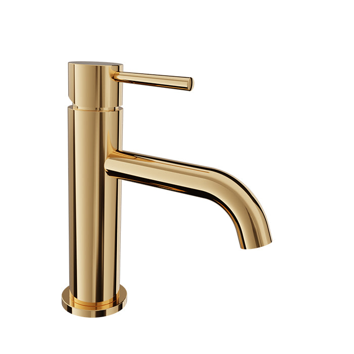 Baril ZIP B66 Single-Hole Lavatory Faucet, Drain Not Included B66-1005-00L in Gold