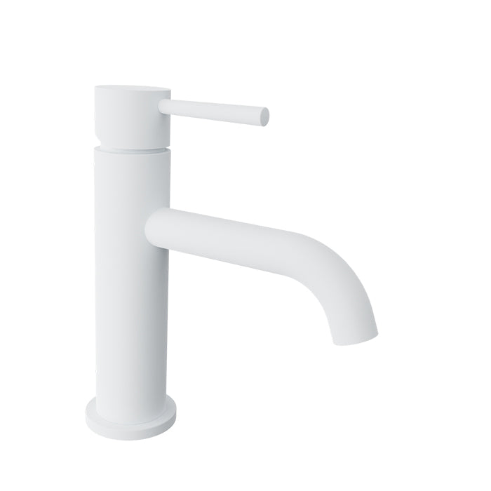 Baril ZIP B66 Single-Hole Lavatory Faucet, Drain Included B66-1005-1PL in White