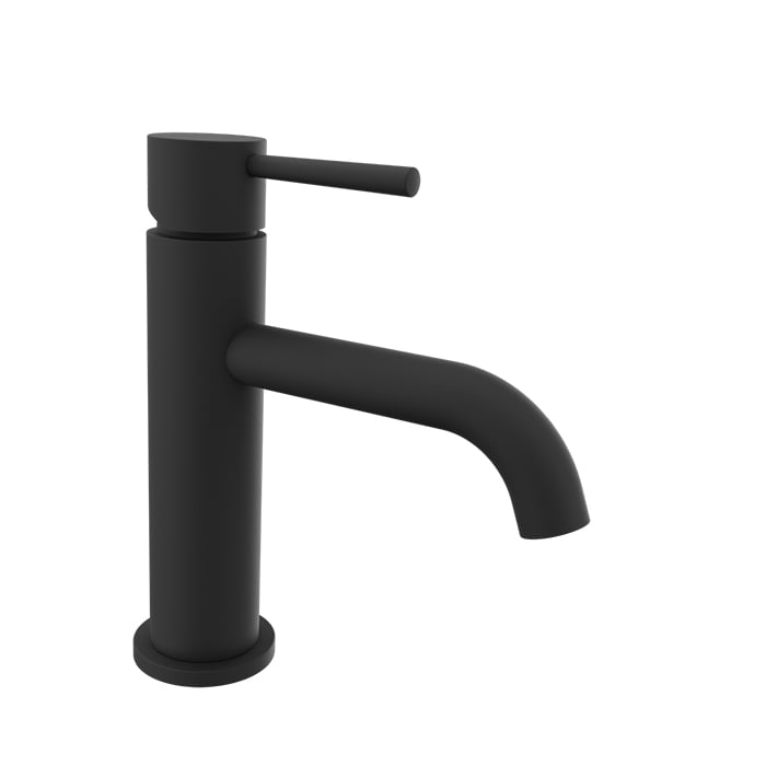 Baril ZIP B66 Single-Hole Lavatory Faucet, Drain Included B66-1005-1PL in Matte Black