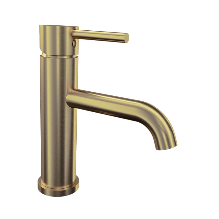 Baril ZIP B66 Single-Hole Lavatory Faucet, Drain Not Included B66-1010-01L in Warm Gold
