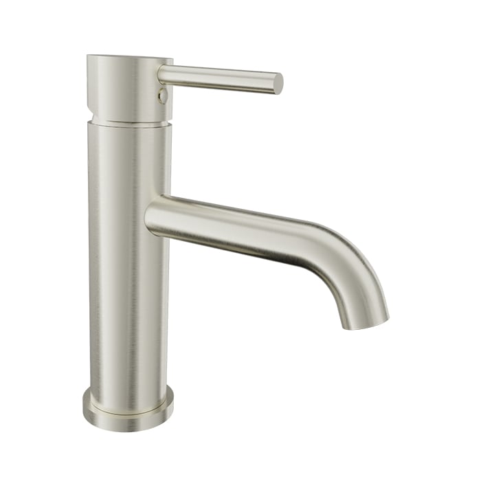 Baril ZIP B66 Single-Hole Lavatory Faucet, Drain Included B66-1010-1PL in Brushed Nickel