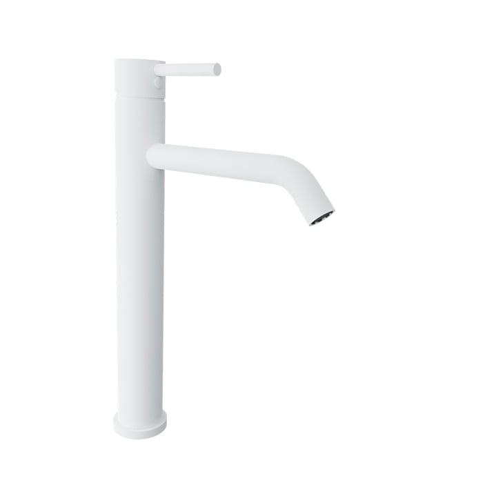 Baril ZIP B66 High Single-Hole Lavatory Faucet, Drain Not Included B66-1020-00L in White