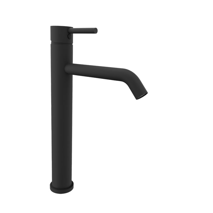 Baril ZIP B66 High Single-Hole Lavatory Faucet, Drain Not Included B66-1020-00L in Matte Black