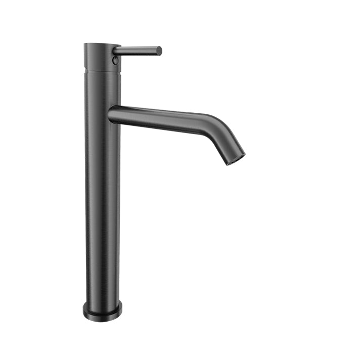 Baril ZIP B66 High Single-Hole Lavatory Faucet, Drain Not Included B66-1020-00L in Black Titanium