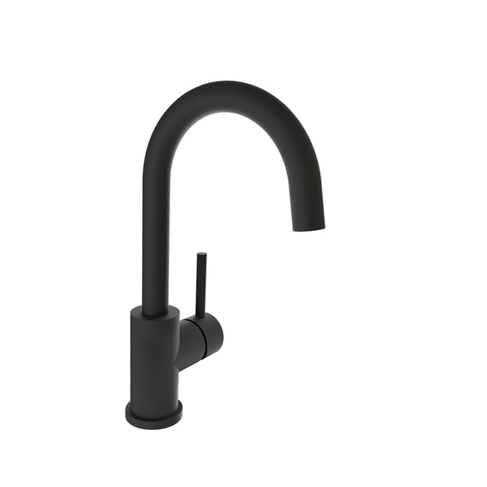 Baril ZIP B66 Single-Hole Lavatory Faucet, Drain Not Included B66-1030-00L in Matte Black