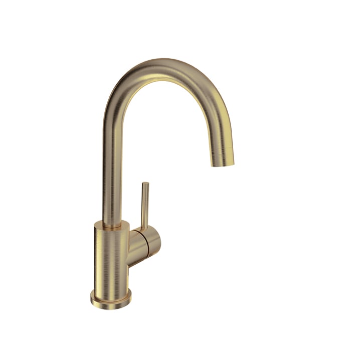 Baril ZIP B66 Single-Hole Lavatory Faucet, Drain Not Included B66-1030-00L in Warm Gold