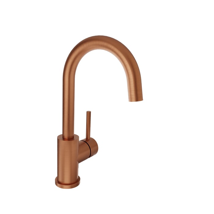 Baril ZIP B66 Single-Hole Lavatory Faucet, Drain Not Included B66-1030-00L in Satin Copper