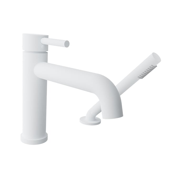 Baril ZIP B66 2-piece Tub Filler with Hand Shower B66-1249-00 in White