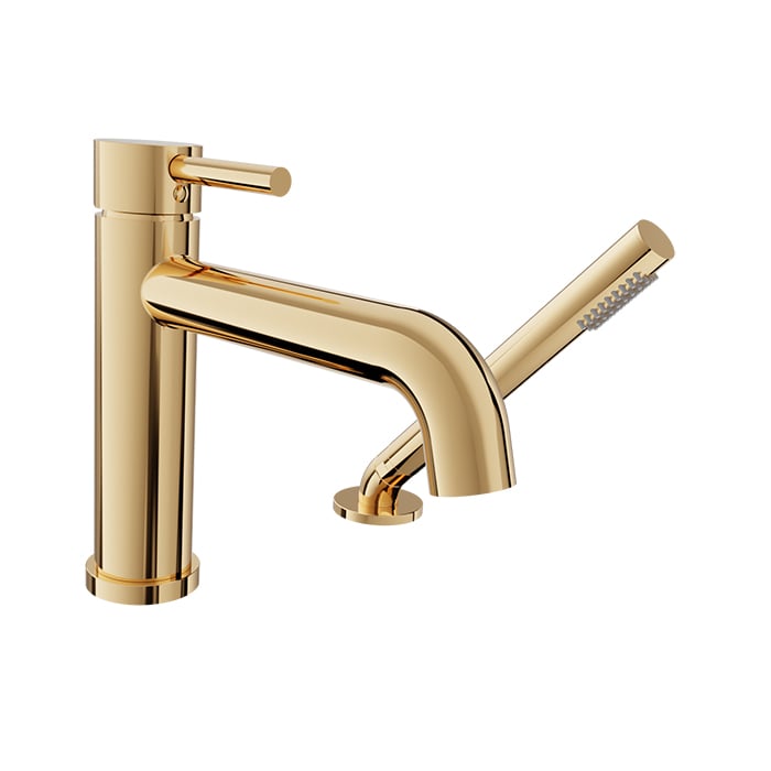 Baril ZIP B66 2-piece Tub Filler with Hand Shower B66-1249-00 in Gold
