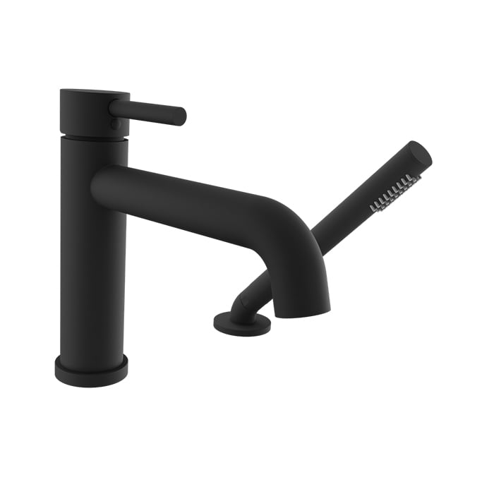 Baril ZIP B66 2-piece Tub Filler with Hand Shower B66-1249-00 in Matte Black