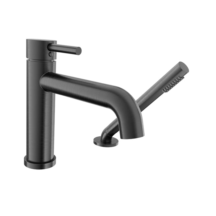 Baril ZIP B66 2-piece Tub Filler with Hand Shower B66-1249-00 in Black Titanium