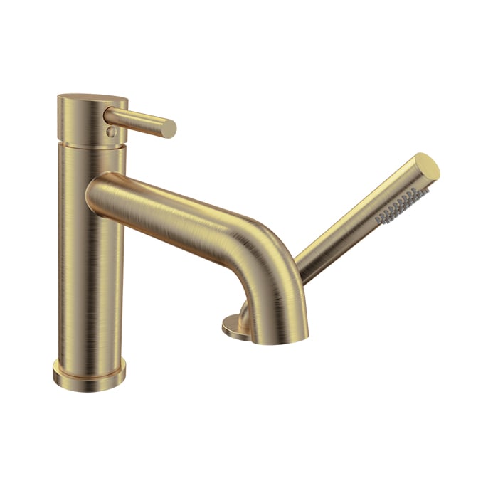 Baril ZIP B66 2-piece Tub Filler with Hand Shower B66-1249-00 in Warm Gold