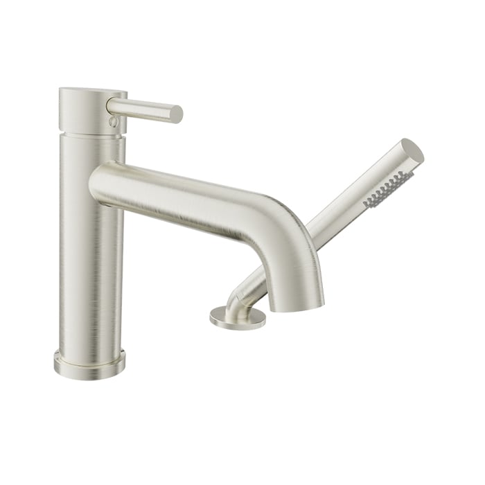 Baril ZIP B66 2-piece Tub Filler with Hand Shower B66-1249-00 in Brushed Nickel