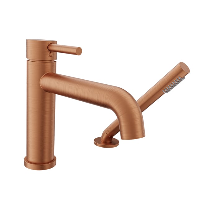 Baril ZIP B66 2-piece Tub Filler with Hand Shower B66-1249-00 in Satin Copper