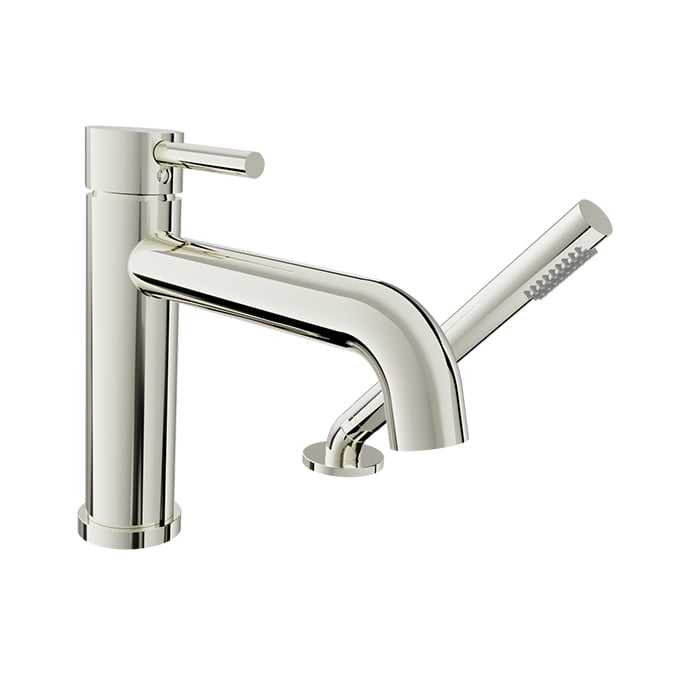 Baril ZIP B66 2-piece Tub Filler with Hand Shower B66-1249-00 in Polished Nickel