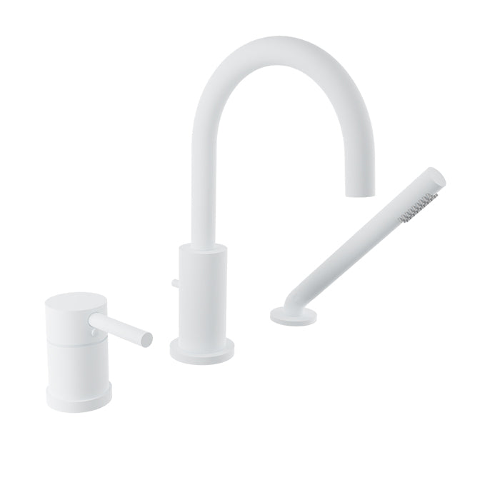 Baril ZIP B66 3-piece Tub Filler with Hand Shower B66-1369-03 in White
