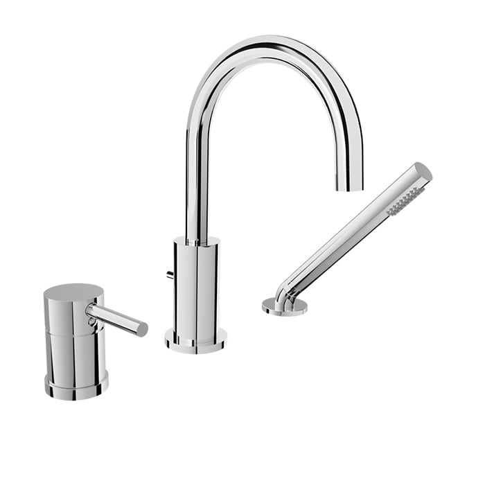 Baril ZIP B66 3-piece Tub Filler with Hand Shower B66-1369-03 in Chrome
