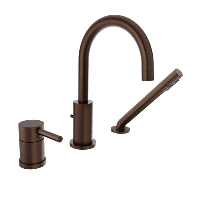 Baril ZIP B66 3-piece Tub Filler with Hand Shower B66-1369-03 in Venetian Bronze